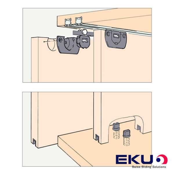 Alternative view of Set Probador EKU-Clipo 15 H IS, sin ajuste de altura, 2 panel puerta