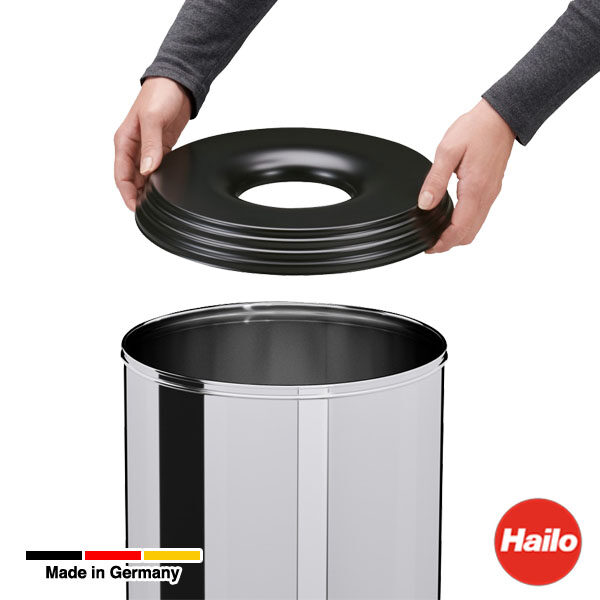 Alternative view of Papelera Extinguidora Hailo ProfiLine Safe XL de 45Lts - Acero Inoxidable