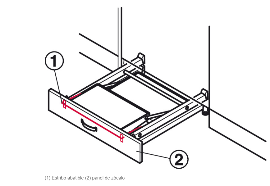 Alternative view of Estribo plegable, para enganchar escalera plegable Hailo STEP-FIX