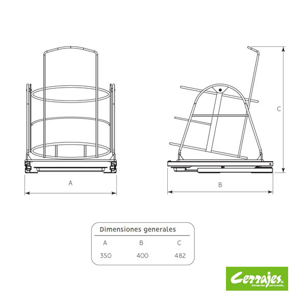 Alternative view of Extraíble Columpio para Garrafón de 20L 368x407x443mm