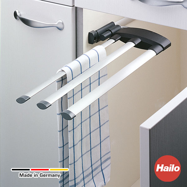 Alternative view of Riel extraible triple para secar toallas Secco Alu Line