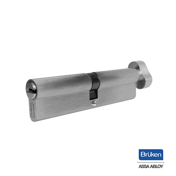Cilindro Llave-Mariposa Alta Seguridad de 70mm, 80mm, 100mm, 120mm y 140mm - Níquel Satinado