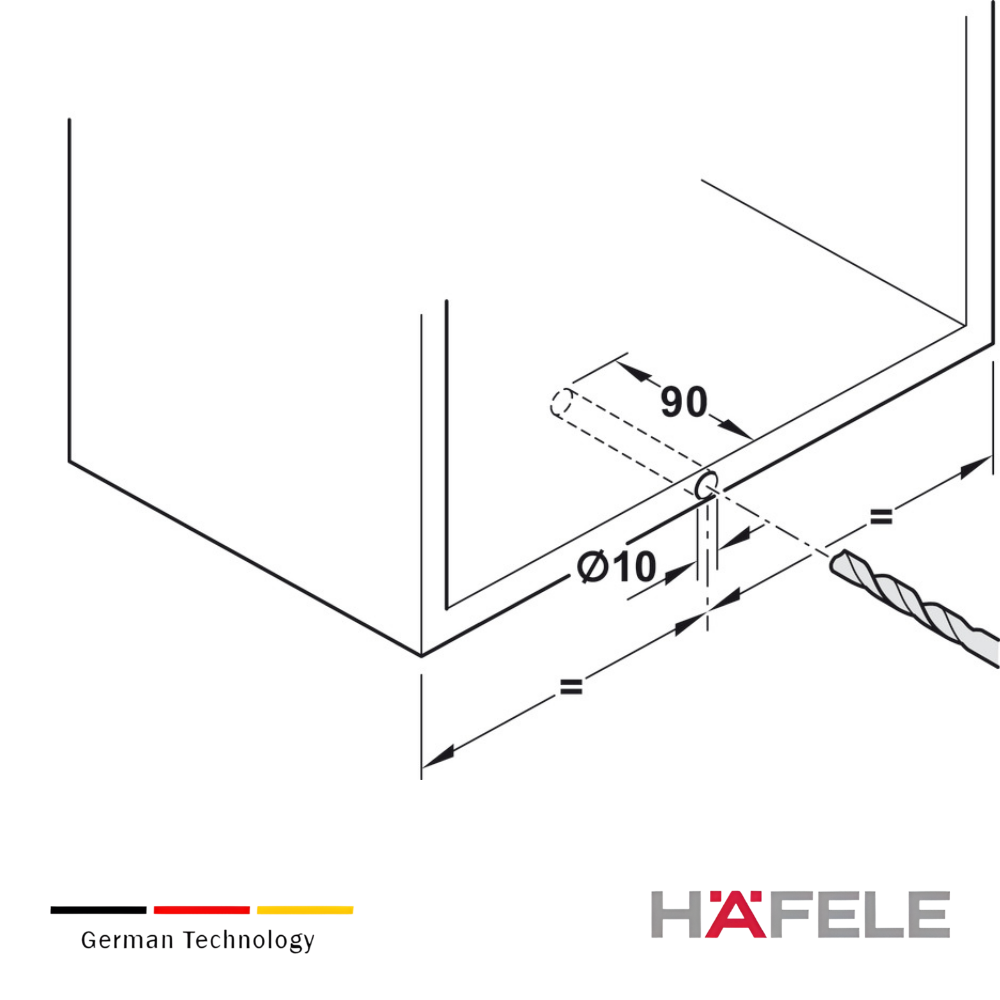 Accesorio plegable Hafele Free space 1.8 push 2