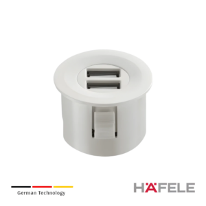Iluminación para Muebles 35 Adaptador USB plastico 12V5V21A Hafele Loox Modular Blanco mate