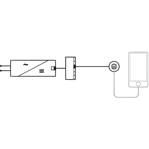 Alternative view of Adaptador USB plastico 12V/5V/2,1A Häfele Loox Modular - Blanco mate