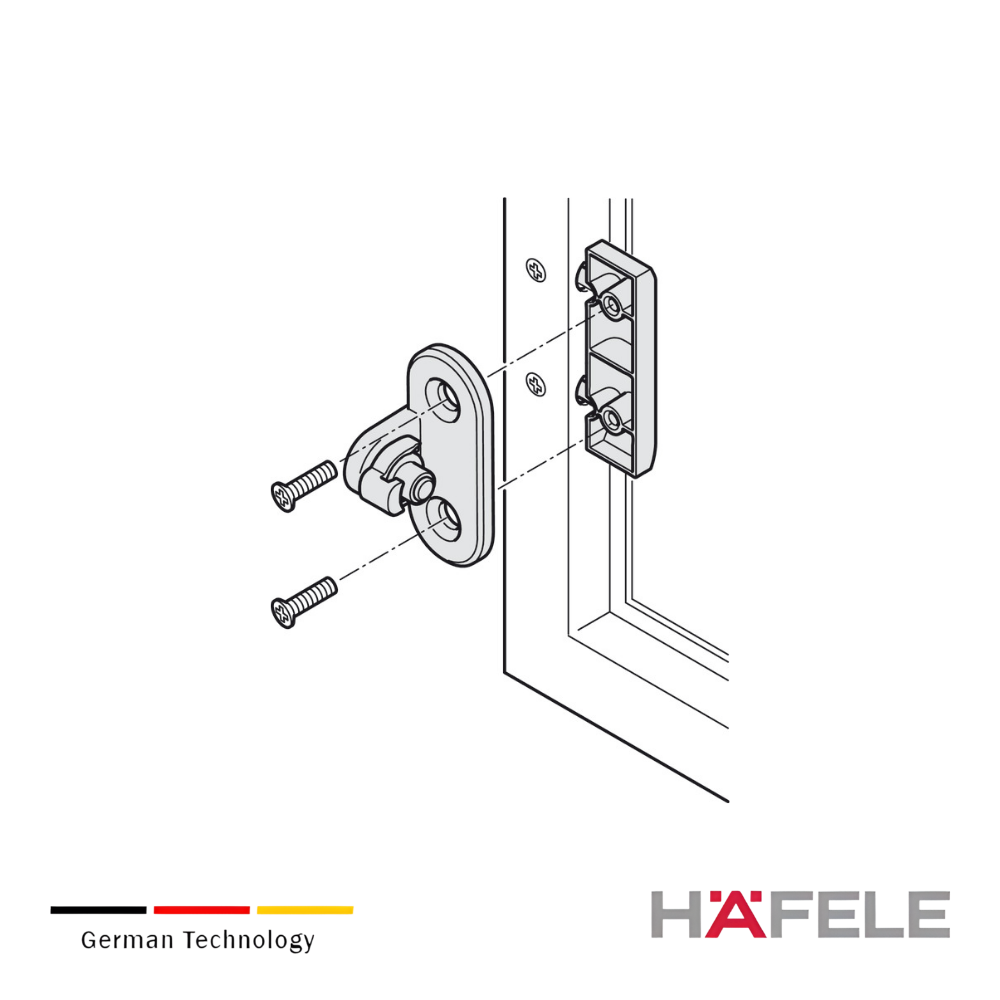 Adaptador para puertas abatibles con marco de aluminio de 19 21 mm de ancho 2