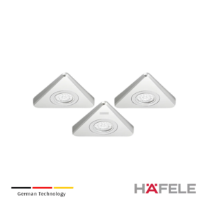 Iluminación para Muebles 3 Aplique para montaje bajo estantes triangular – Juego de 3 LED 3003 – Loox 5.5W total Plastico 24V 3