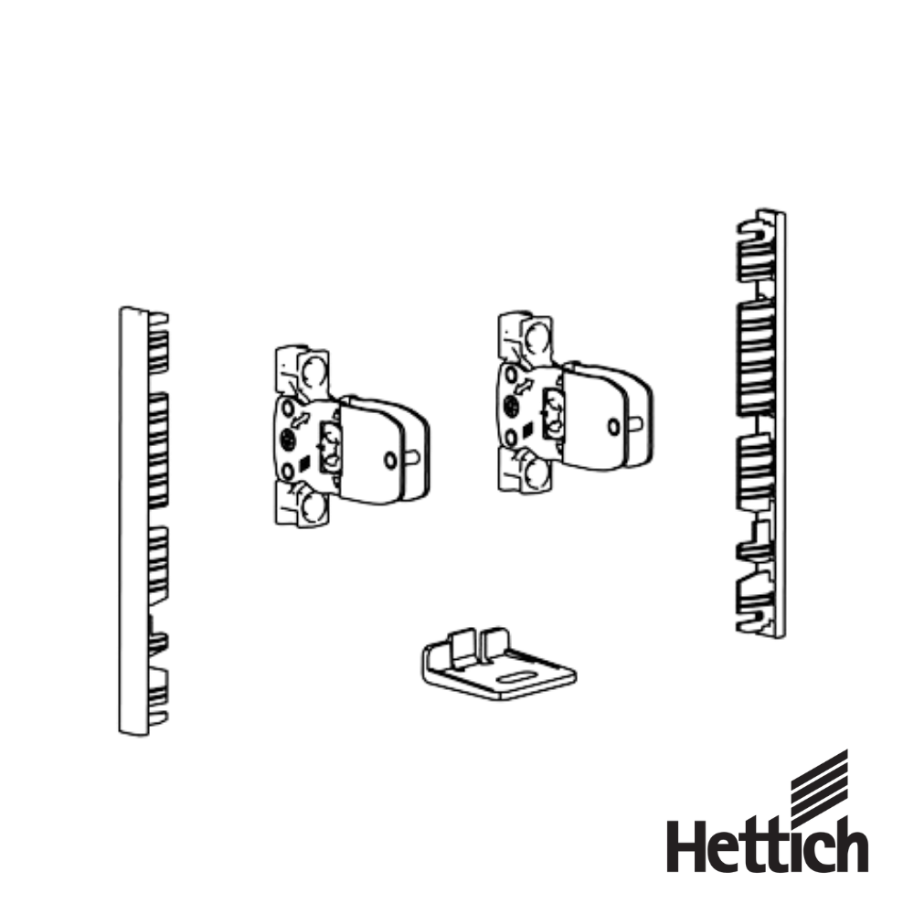 AvanTech YOU Set De Conectores Para Frente Interior Para Cortar A Medida Uso Con Costado Antracita Hettich 2 1