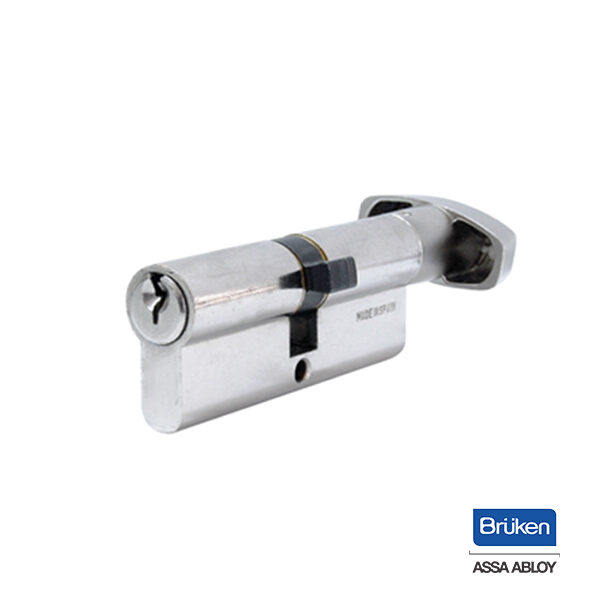 Cilindro Llave-Mariposa de 70mm, 80mm y 100mm - Níquel Satinado