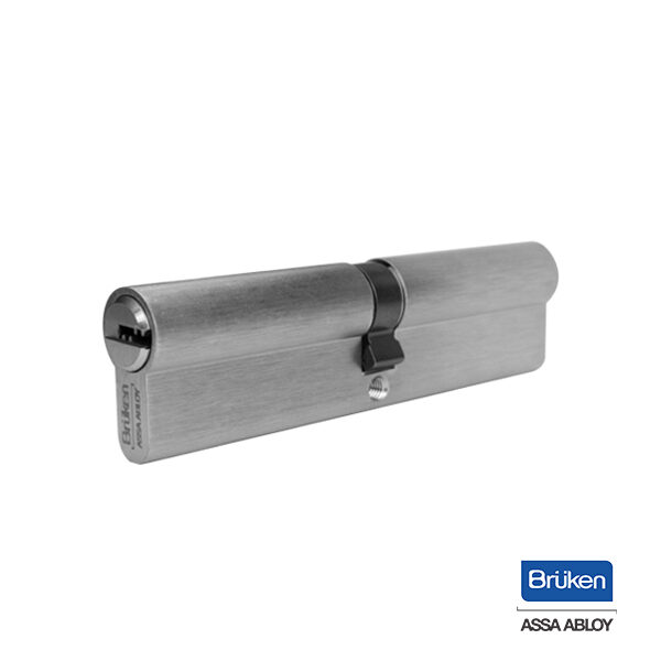 Cilindro Llave-Llave Alta Seguridad de 70mm, 80mm, 100mm, 120mm y 140mm - Níquel Satinado