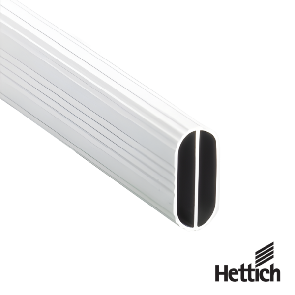 Barra De Armario Ovalada Hettich 3000 mm Aluminio
