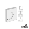 Base Para Bisagra Hettich Con Ajuste De Altura Montaje Atornillable 37 x 32 mm Niquelado 2 1