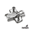 Base Para Bisagra Hettich Con Tacos Expandibles 37 x 32 mm Niquelado 2