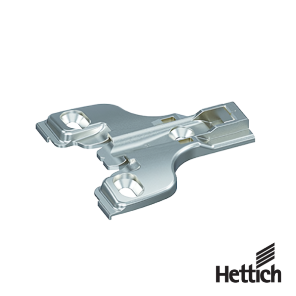 Base Para Bisagra Hettich Face Frame 9.5 x 40 mm Montaje Atornillable Niquelado