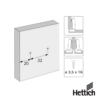 Base Recta Para Bisagra Hettich 20 x 32 mm Montaje Atornillable Niquelado 1 1