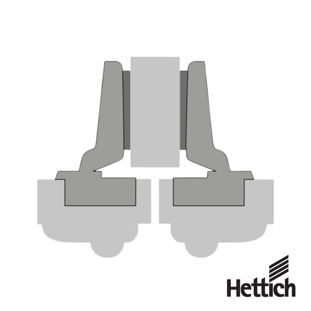 Bisagra Hettich Intermat 110° 9155242 Solapada TH 52 x 5.5 mm Montaje Directo 1 1
