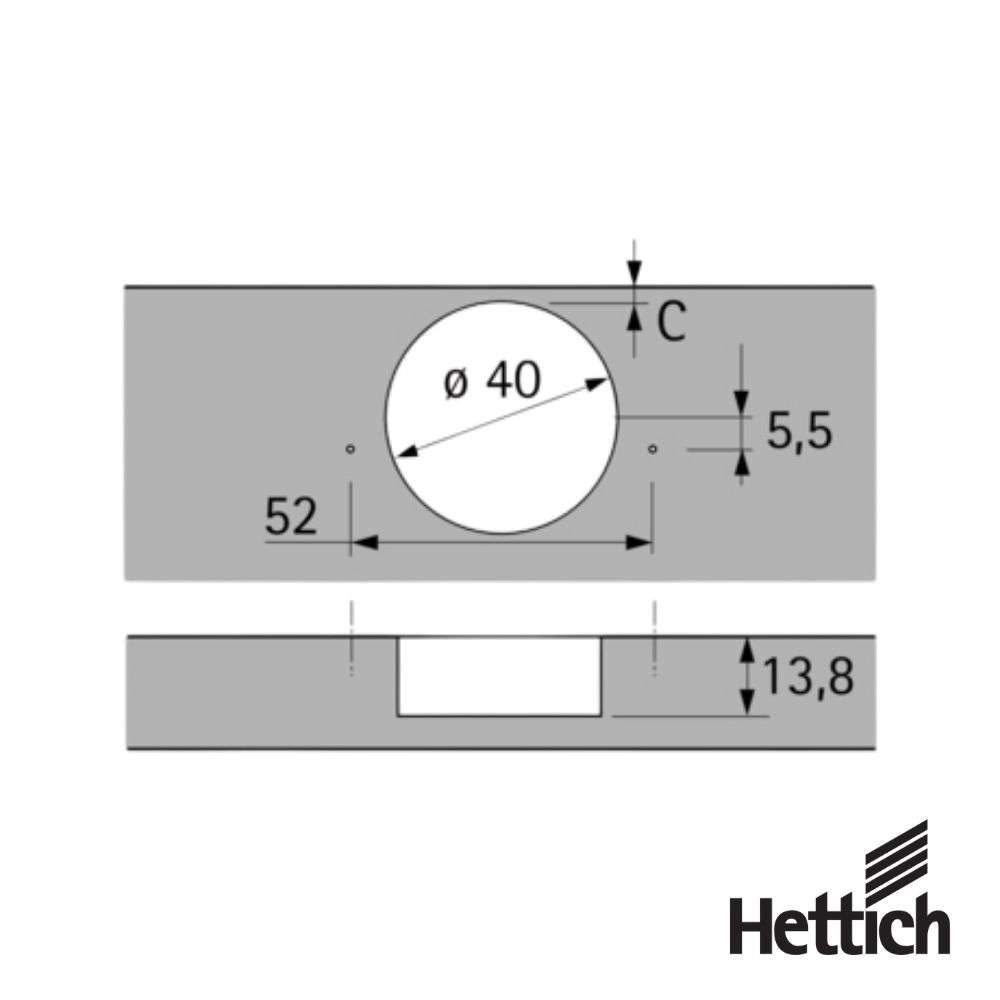 Bisagra Hettich Intermat 9155242 110° Para Puerta Solapada 2 1