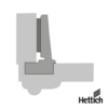 Bisagra Hettich Intermat 9936 73913 95° Para Puertas Gruesas Hasta 32 mm Solapada 1 1