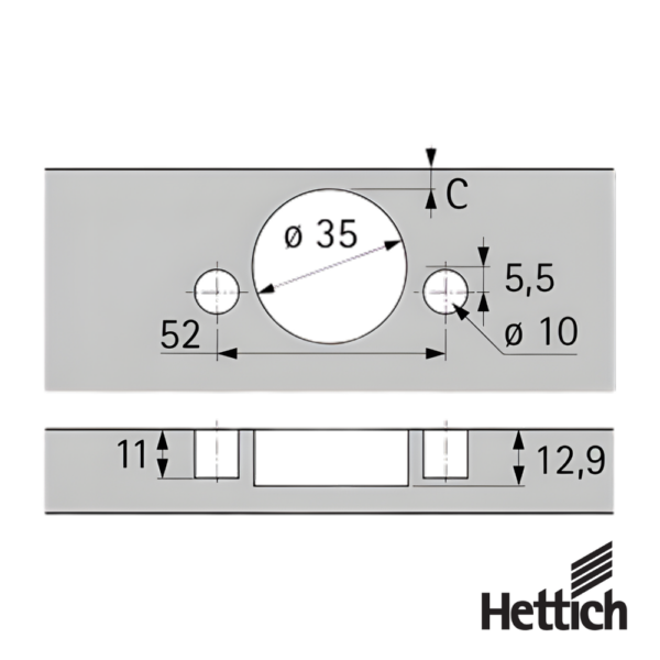 Alternative view of Bisagra Hettich Sensys 9071209 Con Amortiguación Integrada Silent System Para Puertas De Mueble