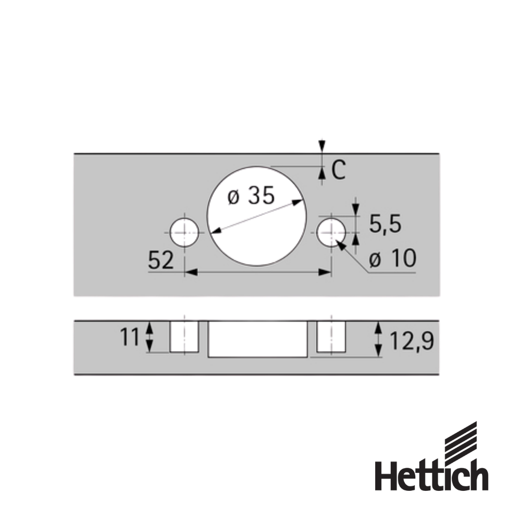 Bisagra Hettich Sensys 9090110 110° Con Cierre Suave Silent System Niquelado 2 1