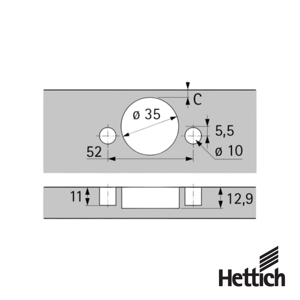 Bisagra Hettich Sensys 9091771 110° Con Cierre Suave Silent System Niquelado - Imagen 3