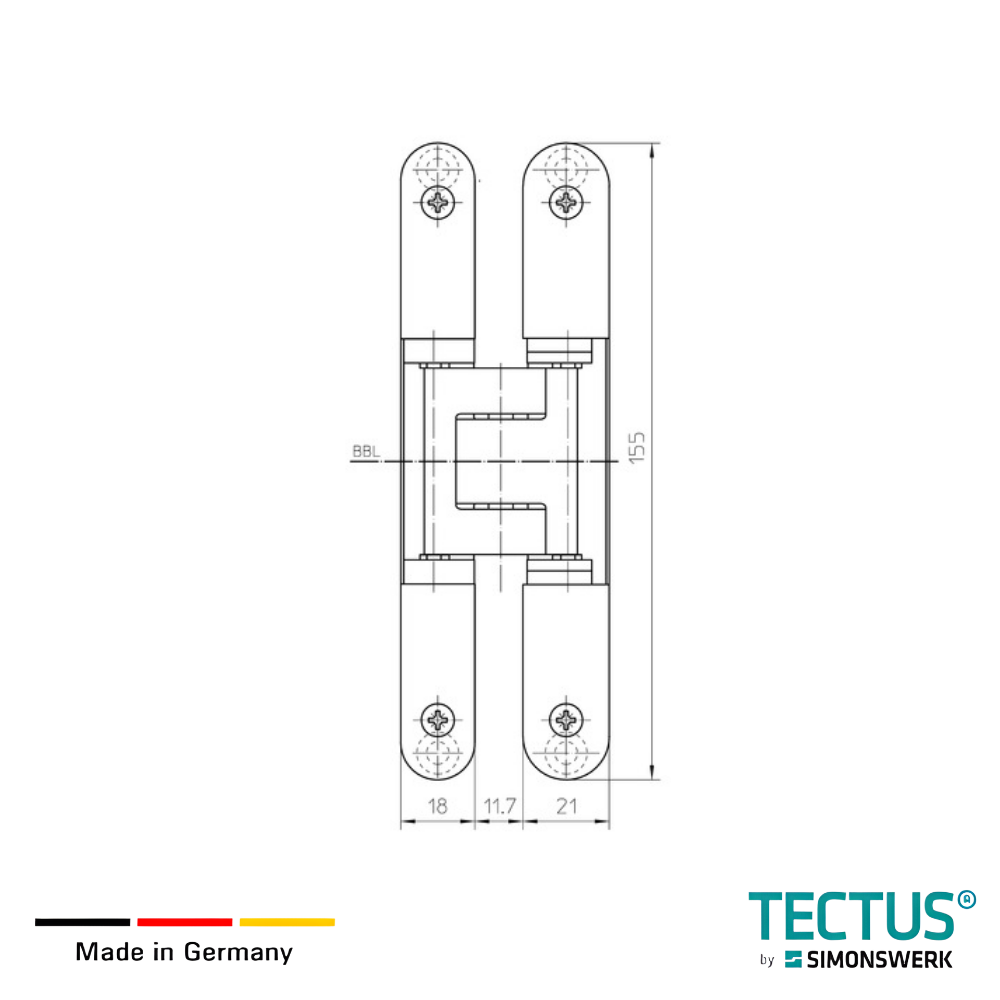 Bisagra Oculta TE 240 3D para Puertas Residenciales por par – Cap. de Carga de 132 lbs. (60 kg) (14) Bisagra Oculta TE 240 3D para Puertas Residenciales por par – Cap. de Carga de 132 lbs. 60 kg 14