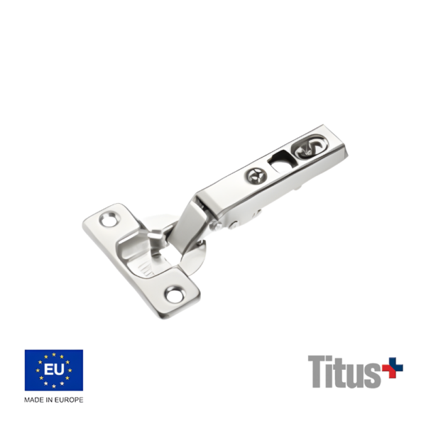 Bisagra Titus T-Type 110° Free Swing Recta Sin Muelle