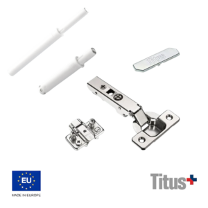 Bisagra Titus T Type 110° Sin Muelle Pulsador Magnetico Push Latch Embutido Con Base Placa Tapa