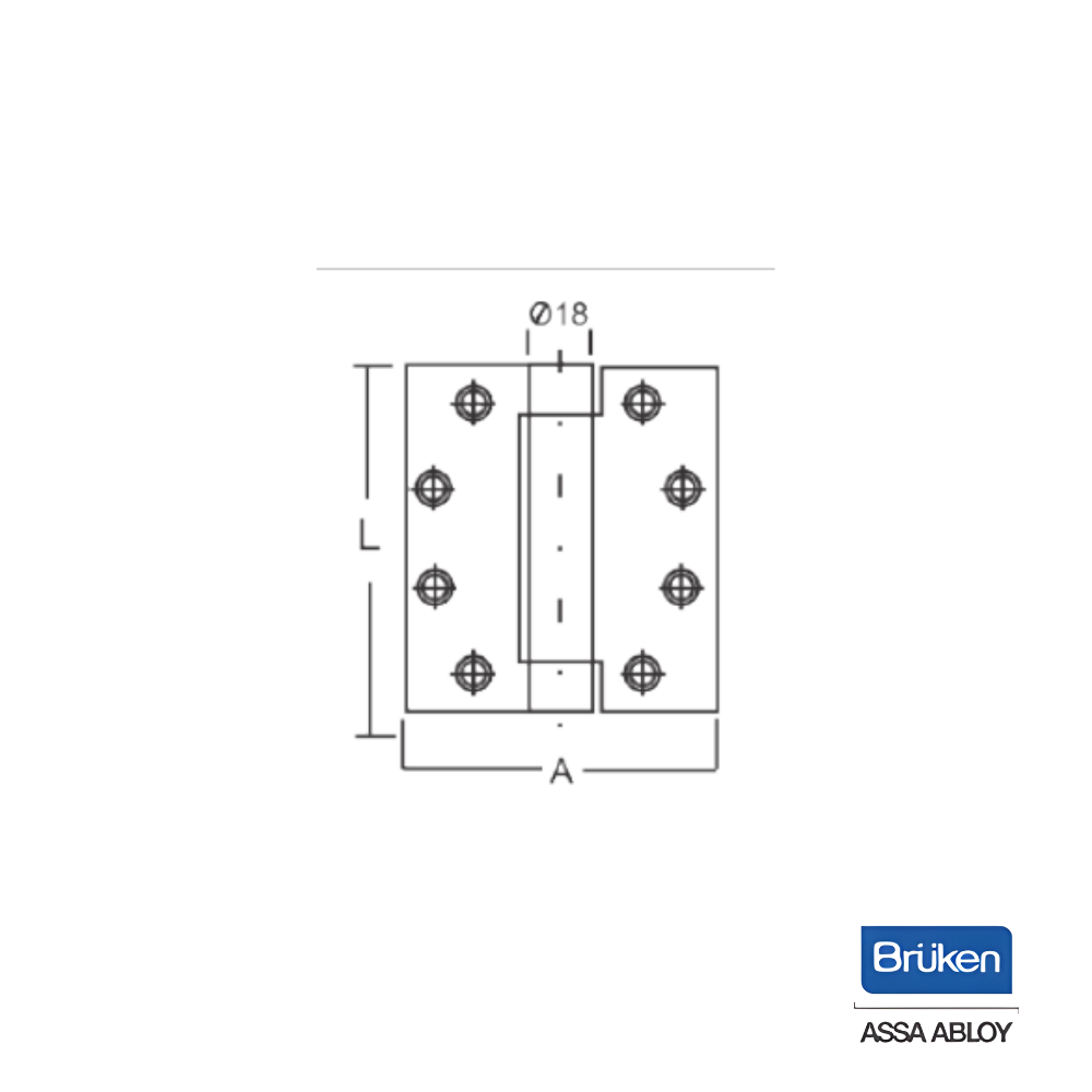 Bisagra de Libro con Resortes Acero Inox Satin 201