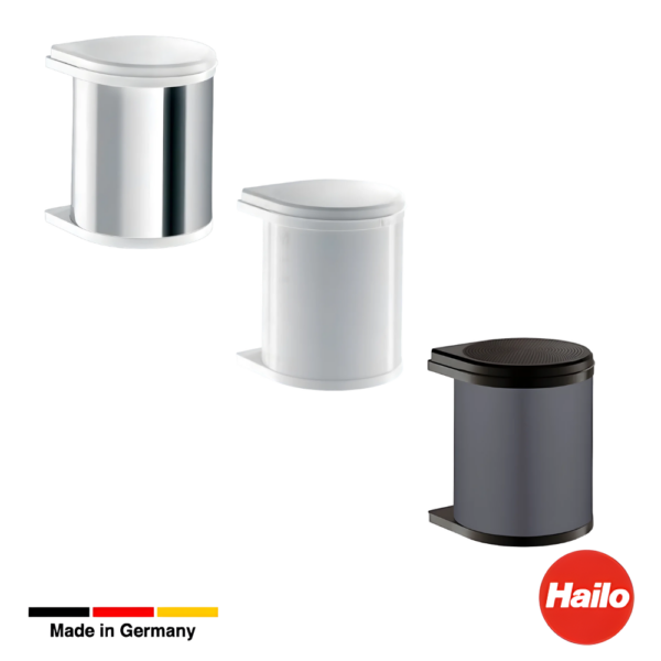Bote de Basura MONO 15 Blanco/Inox/Grafito