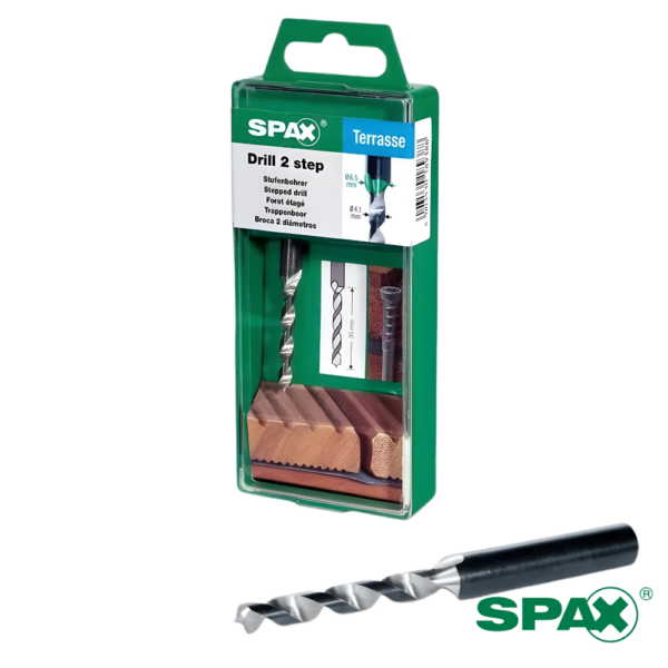 Broca instalacion deck ( 4.1 - 6.5 mm) Paquete con 5 Brocas