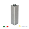 Conector para zócalo 90° VOLPATO PVC aluminio (100 mm y 150 mm, varios acabados)