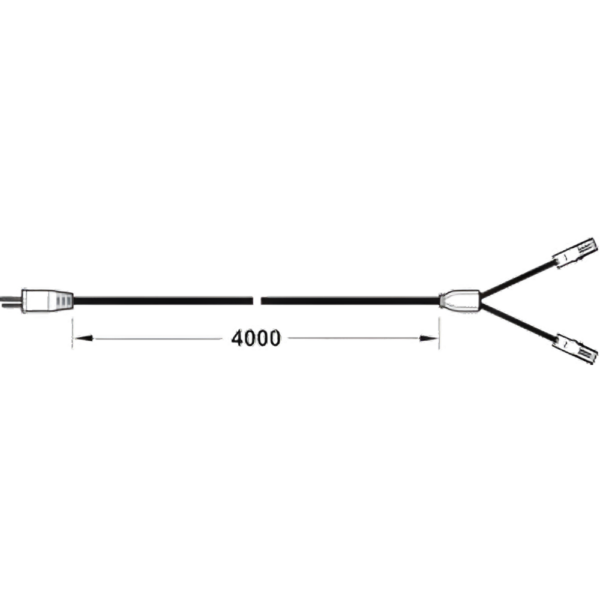 Alternative view of Cable de alimentacion 2 vias con enchufe 12V