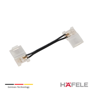 Iluminación para Muebles 45 Cable de conexion con clip para banda LED Loox de 8mm y 12V 500mm – Negro