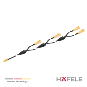 Iluminación para Muebles 27 Cable de prolongacion con 4 contactos Para max. 4 lamparas 12V 3.5A 6.5mts – Negro