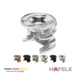 Caja del conector Hafele Minifix® 15 fundicion de zinc sin reborde
