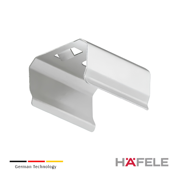 Clip de fijacion para perfil de montaje bajo estante de aluminio - Acero inoxidable, color plata