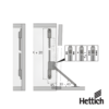 Compas Para Puerta Abatible Hettich Klassik D Con Soporte LS 3280 Niquelado 2 1