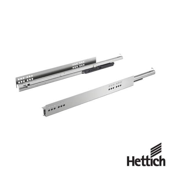 Corredera Hettich Quadro V6 Para Push To Open Silent NL470 EB12.5 Izquierda + Derecha