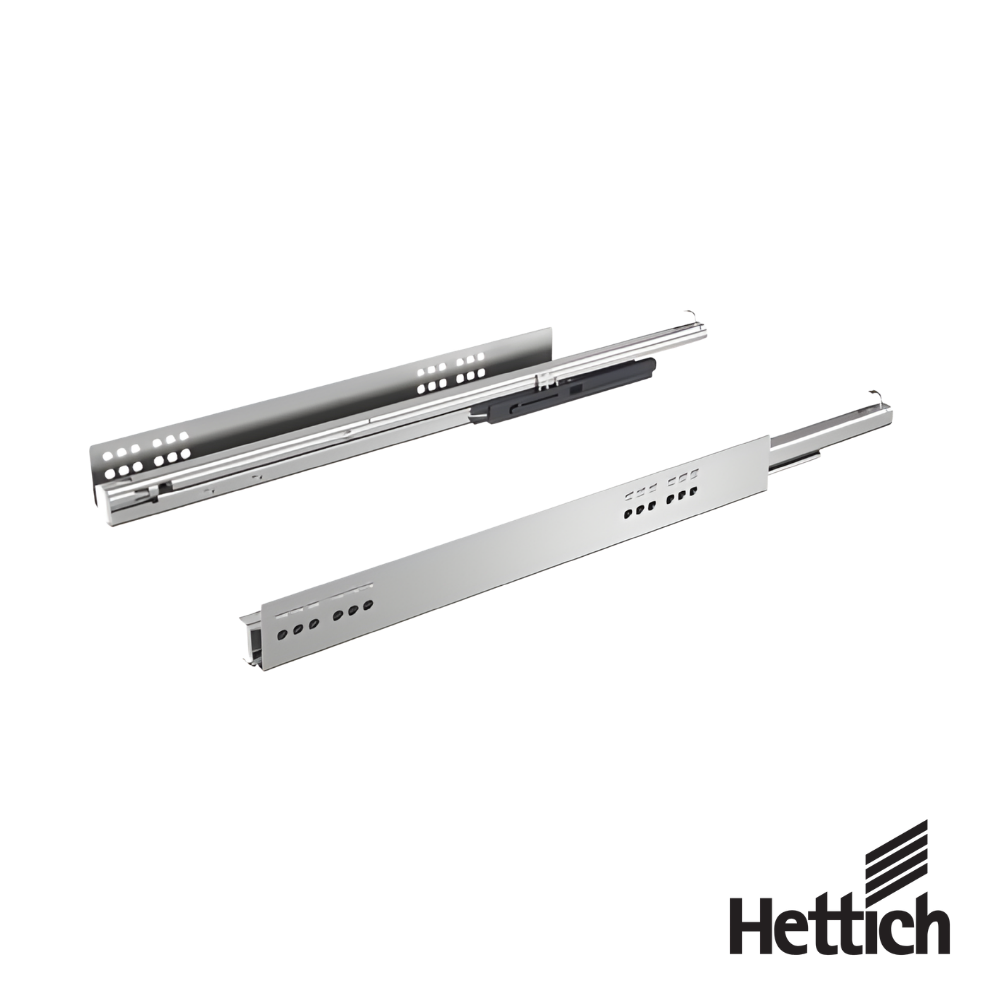 Corredera Hettich Quadro V6 Para Push To Open Silent NL470 EB12.5 Izquierda Derecha 1