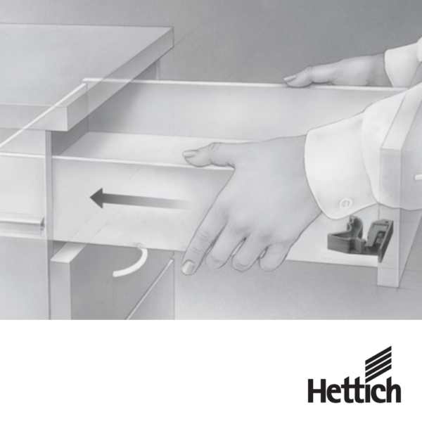 Alternative view of Corredera Oculta Hettich Quadro V6 Con Push-To-Open