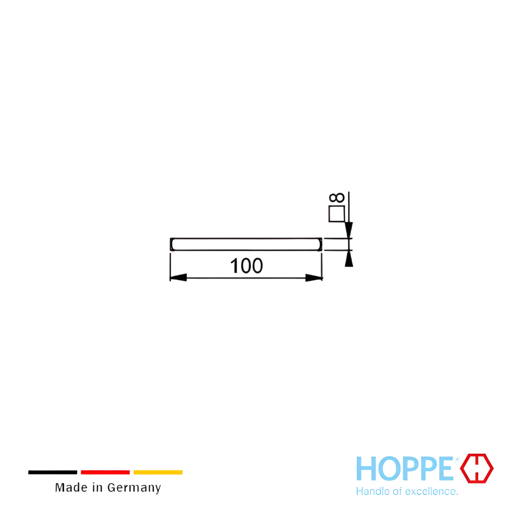 Cuadradillo Sólido de Acero 8mm para Manijas - HOPPE Cuadradillo Expansivo con Cabezal de Retencion 8x65mm HOPPE 2