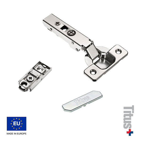 Kit Bisagra T-type + Placa de Montaje Lineal + Tapa Decorativa