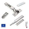 Kit Bisagra T-type + Placa de Montaje Lineal + Tapa Decorativa + Push Latch
