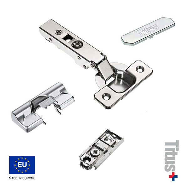 Kit Bisagra T-type + Placa de Montaje Lineal + Tapa Decorativa + Glissando T-type