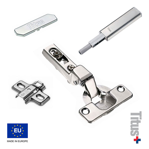 Kit Bisagra ST SemiCurva 110° + Placa de Montaje + Tapa + Push lineal