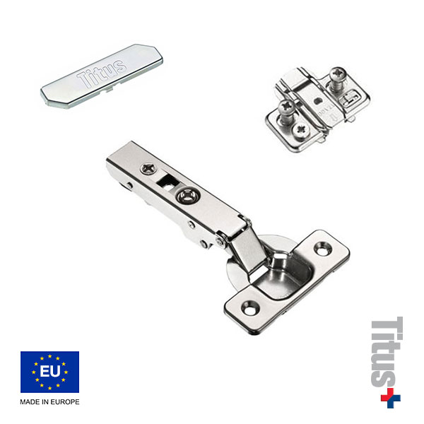 Kit Bisagra T-type 110 + Placa de Montaje + Tapa