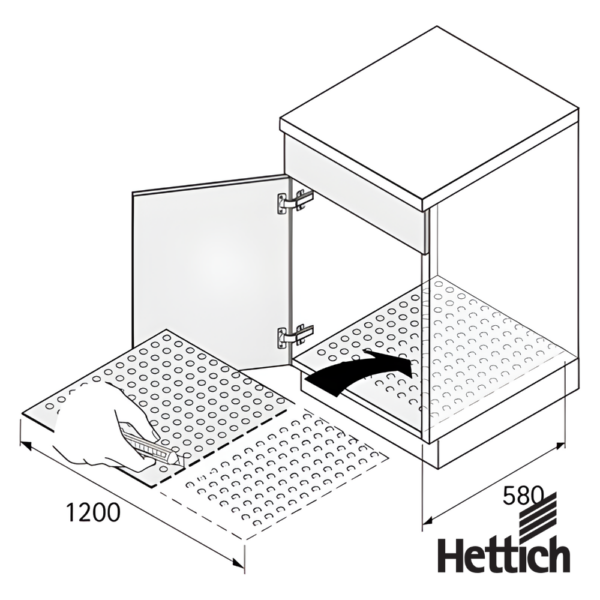 Alternative view of Esterilla Protectora Contra Agua Hettich 1200 x 580 mm