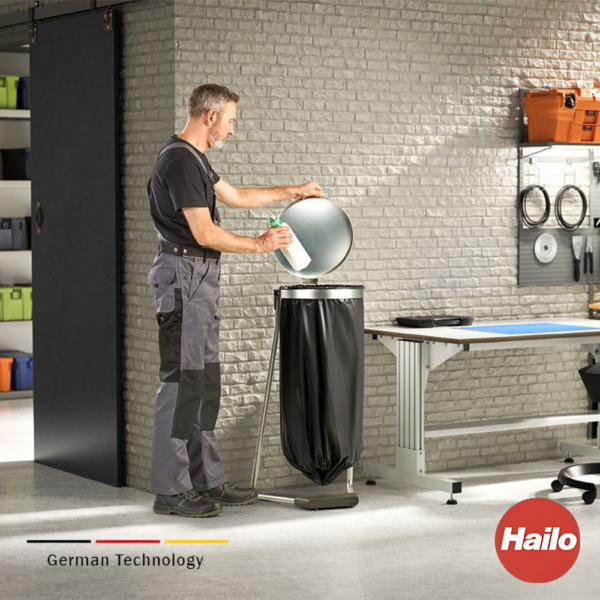 Alternative view of Bote Industrial Hailo PROFILINE MSS Design XXXL de 120L - Bolsa de basura enrollable