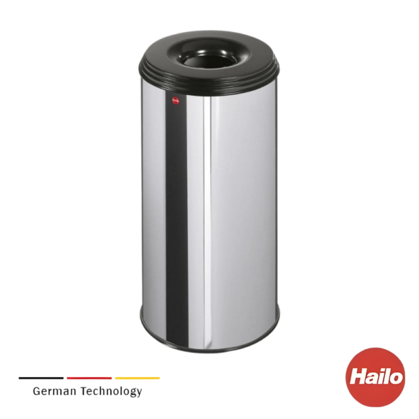 Papelera Extinguidora Hailo ProfiLine Safe XL de 45Lts - Acero Inoxidable